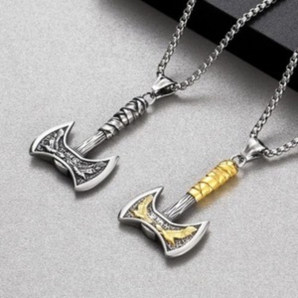 Stainless Steel Titanium Mens Silver Pendant‎ Necklace